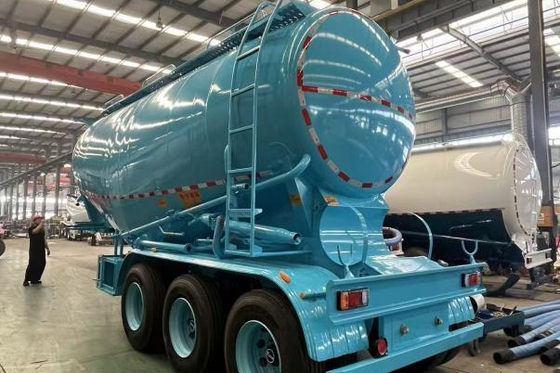 45 CBM Capacity Bulk Cement Tank Trailer with High-Strength Q345B Manganese Steel and Fluidized Bed System